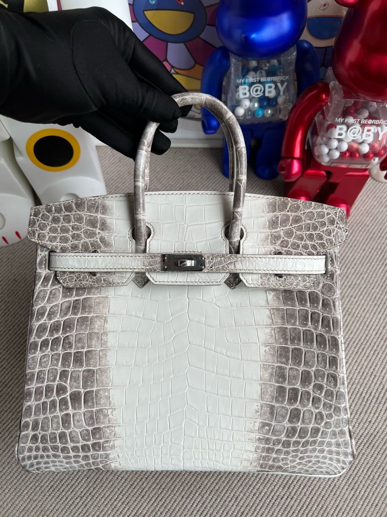 Hermès(爱马仕)Birkin 铂金包 鳄鱼皮 Himalaya 喜马拉雅 银扣1 25cm-拉尔森鳄鱼皮具定制 - 爱马仕包包官网 Hermès(爱马仕)Birkin 铂金包 鳄鱼皮 Himalaya 喜马拉雅 银扣1 25cm
