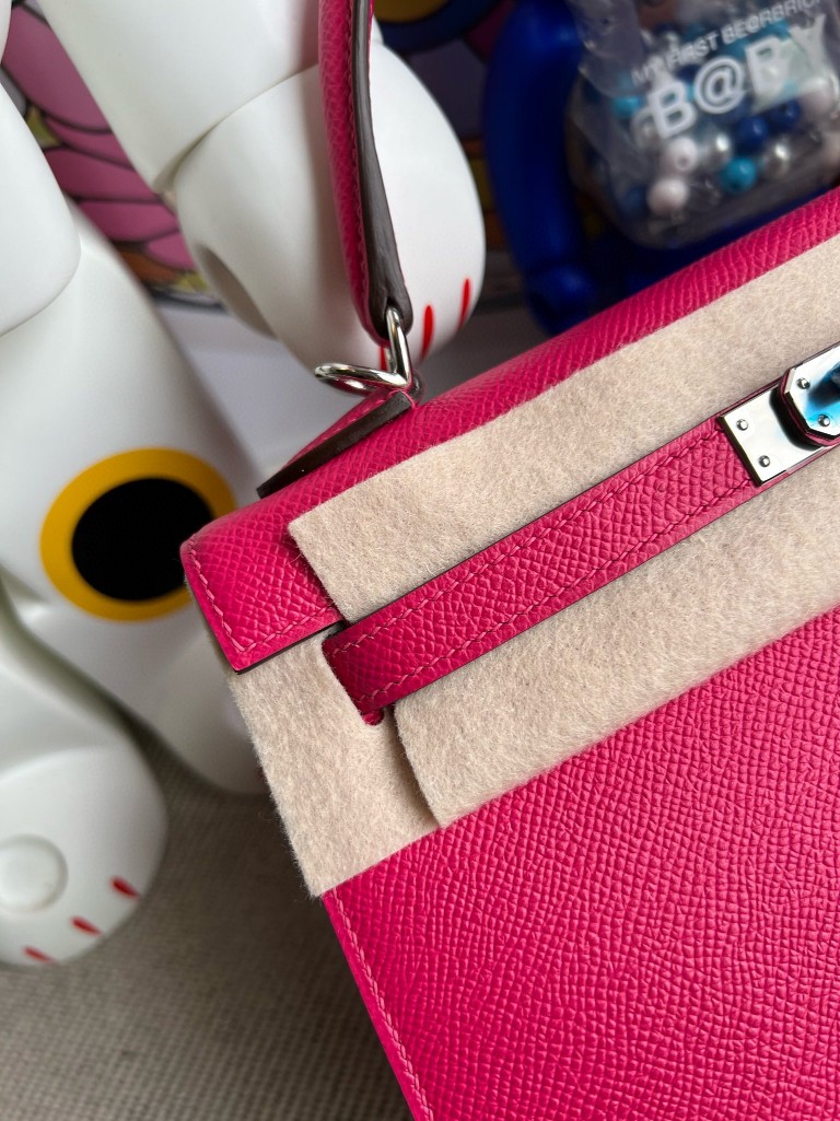 Hermès(爱马仕)Kelly 凯莉包 Epsom 原厂掌纹皮 墨西哥粉 rose mexico 银扣 25cm 顶级手缝-拉尔森鳄鱼皮具定制 - 爱马仕包包官网 Hermès(爱马仕)Kelly 凯莉包 Epsom 原厂掌纹皮 墨西哥粉 rose mexico 银扣 25cm 顶级手缝