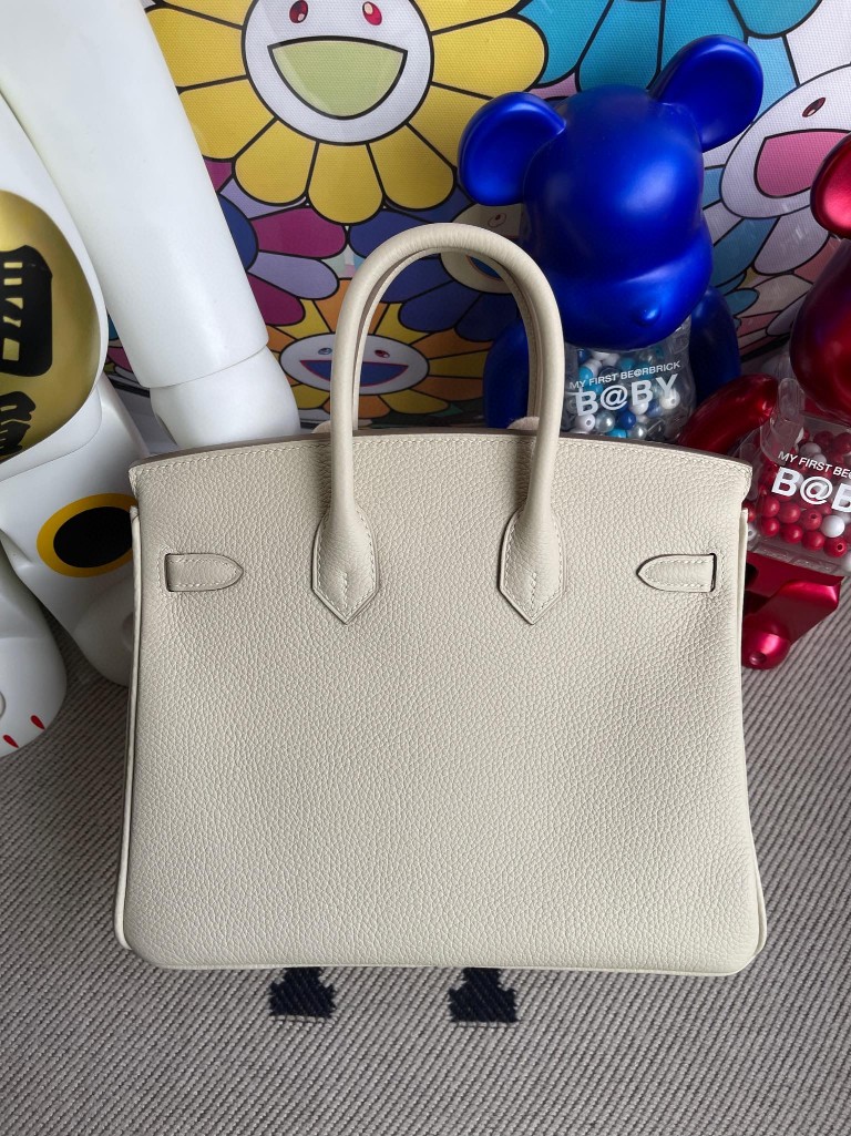 Hermès(爱马仕)Birkin 铂金包 原厂小牛皮 togo ck10 奶昔白 Craie 金扣 25cm-拉尔森鳄鱼皮具定制 - 爱马仕包包官网 Hermès(爱马仕)Birkin 铂金包 原厂小牛皮 togo ck10 奶昔白 Craie 金扣 25cm