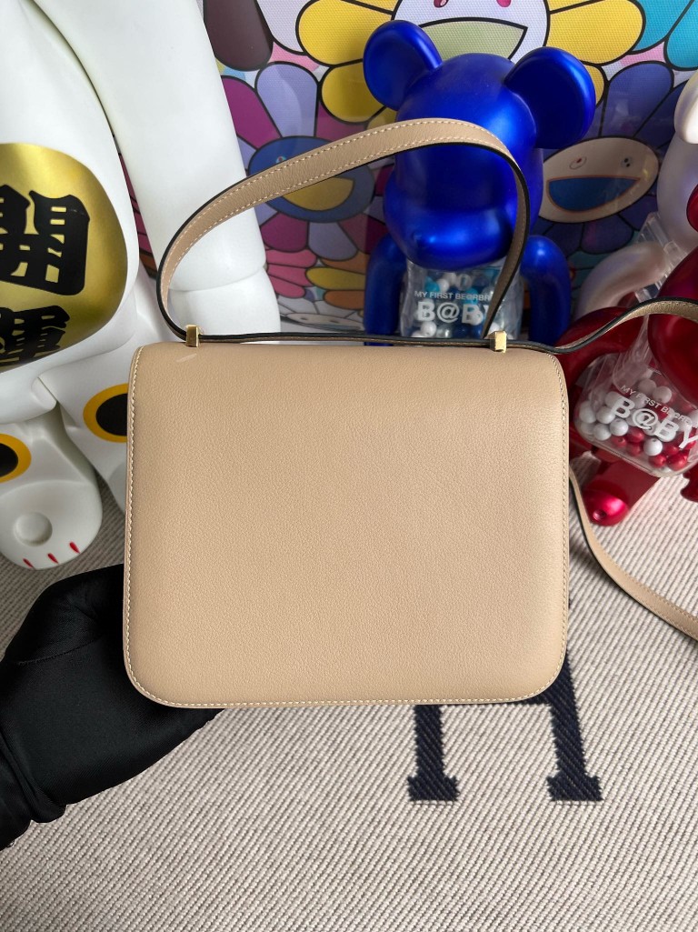 Hermès（爱马仕）Constance 康斯坦斯 Evecolor S2 风衣灰 trench 金扣 18cm 顶级手缝