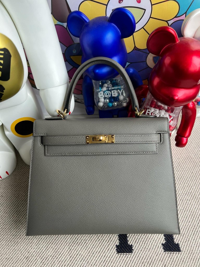 Hermès(爱马仕)kelly 凯莉包 Epsom OL 积雨云灰 gris meyer 金扣 25cm 顶级手缝-拉尔森鳄鱼皮具定制 - 爱马仕包包官网 Hermès(爱马仕)kelly 凯莉包 Epsom OL 积雨云灰 gris meyer 金扣 25cm 顶级手缝