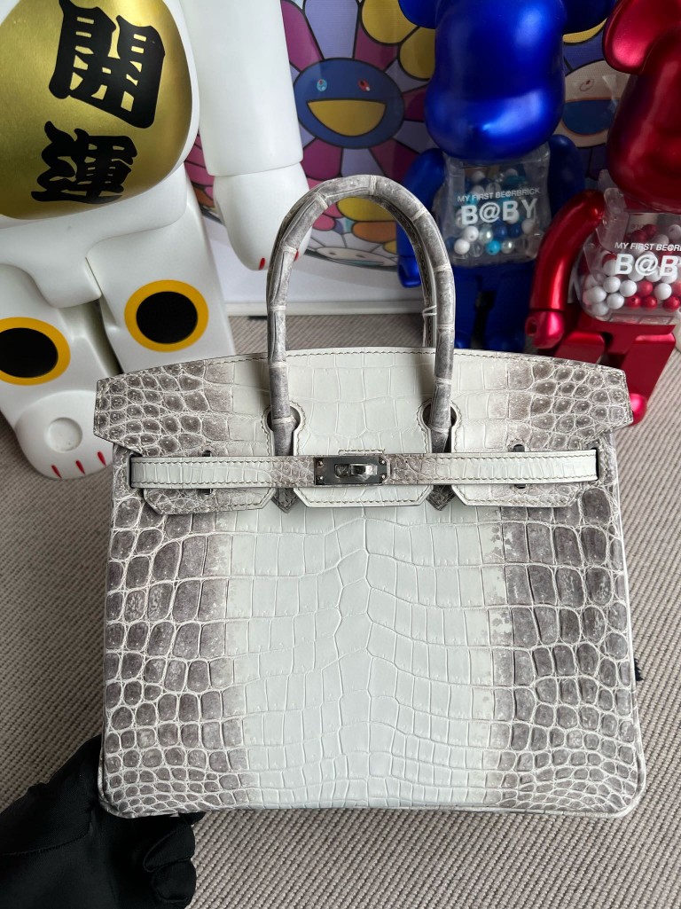 Hermès(爱马仕)Birkin 铂金包 鳄鱼皮 Himalaya 喜马拉雅 银扣2 25cm-拉尔森鳄鱼皮具定制 - 爱马仕包包官网 Hermès(爱马仕)Birkin 铂金包 鳄鱼皮 Himalaya 喜马拉雅 银扣2 25cm