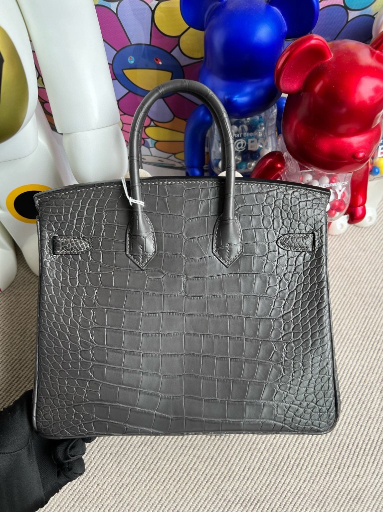 Hermès(爱马仕)Birkin 铂金包 Alligator matt 雾面鳄鱼 8F 锡器灰 Etain 金扣 25cm 顶级手缝-拉尔森鳄鱼皮具定制 - 爱马仕包包官网 Hermès(爱马仕)Birkin 铂金包 Alligator matt 雾面鳄鱼 8F 锡器灰 Etain 金扣 25cm 顶级手缝