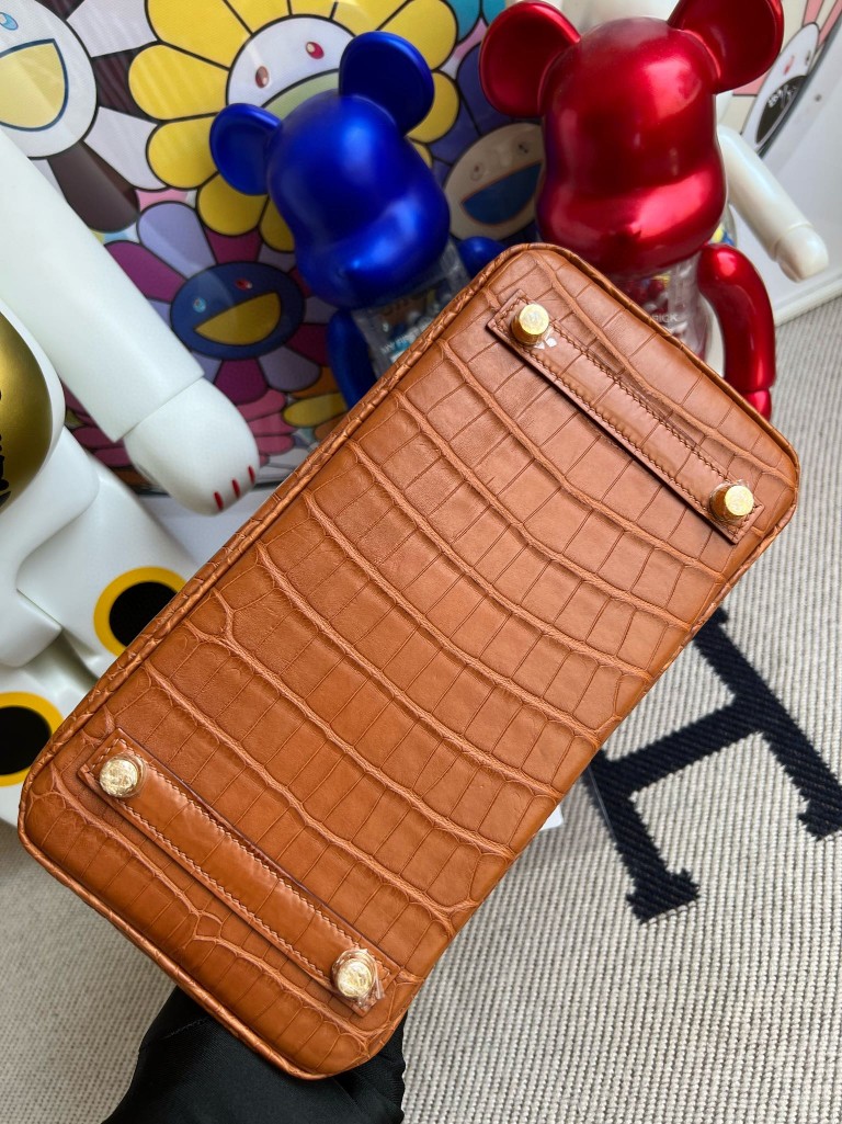 Hermès(爱马仕)Birkin 铂金包 Alligator matt 雾面鳄鱼 金棕色 金扣 25cm 顶级手缝-拉尔森鳄鱼皮具定制 - 爱马仕包包官网 Hermès(爱马仕)Birkin 铂金包 Alligator matt 雾面鳄鱼 金棕色 金扣 25cm 顶级手缝