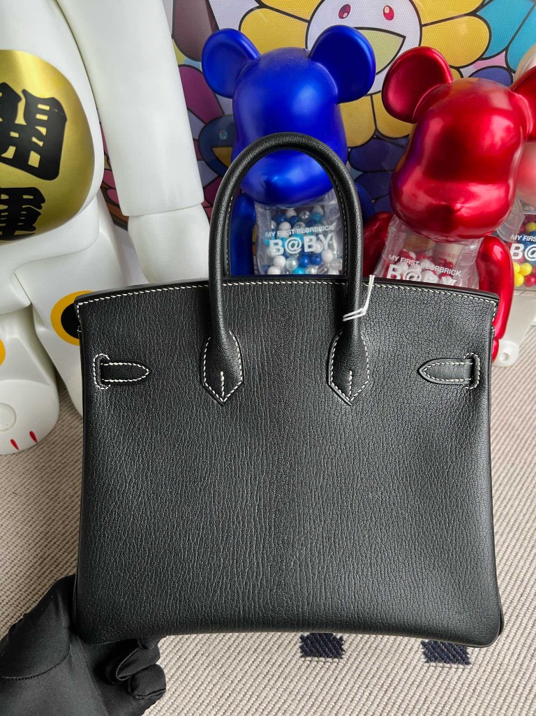 Hermès(爱马仕)Birkin 铂金包 Chevre 山羊皮 ck89 黑色 内拼 太阳黄 拉丝银扣 25cm 顶级手缝-拉尔森鳄鱼皮具定制 - 爱马仕包包官网 Hermès(爱马仕)Birkin 铂金包 Chevre 山羊皮 ck89 黑色 内拼 太阳黄 拉丝银扣 25cm 顶级手缝