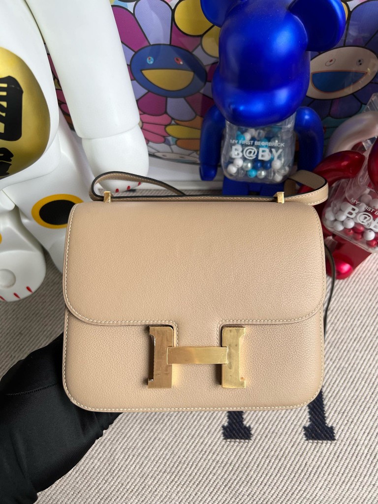 Hermès（爱马仕）Constance 康斯坦斯 Evecolor S2 风衣灰 trench 金扣 18cm 顶级手缝