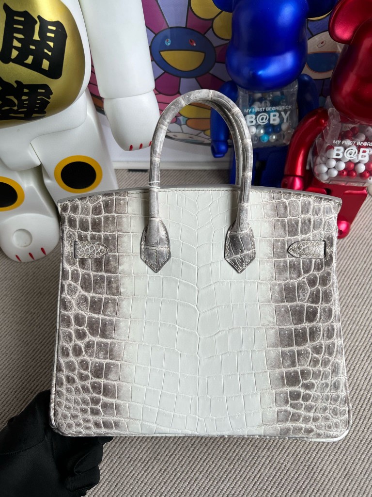 Hermès(爱马仕)Birkin 铂金包 鳄鱼皮 Himalaya 喜马拉雅 银扣2 25cm-拉尔森鳄鱼皮具定制 - 爱马仕包包官网 Hermès(爱马仕)Birkin 铂金包 鳄鱼皮 Himalaya 喜马拉雅 银扣2 25cm
