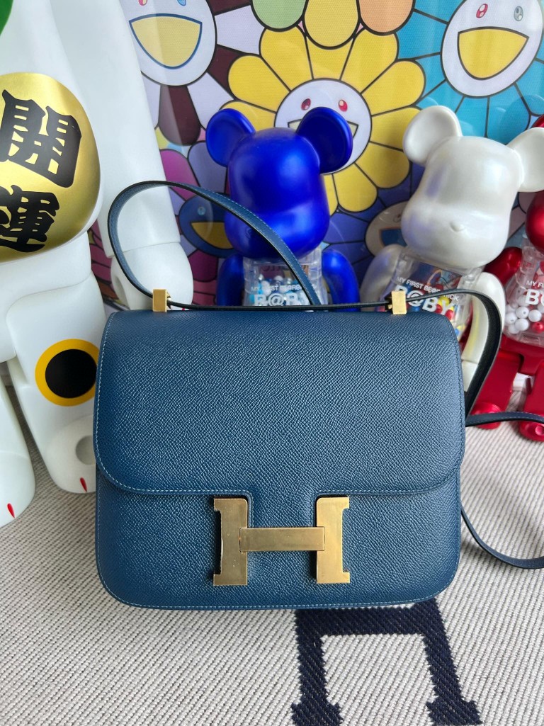 Hermès(爱马仕)Constance 康斯坦斯 Epsom 掌纹皮 S4 深邃蓝 deep blue 金扣 24cm 顶级手缝-拉尔森鳄鱼皮具定制 - 爱马仕包包官网 Hermès(爱马仕)Constance 康斯坦斯 Epsom 掌纹皮 S4 深邃蓝 deep blue 金扣 24cm 顶级手缝