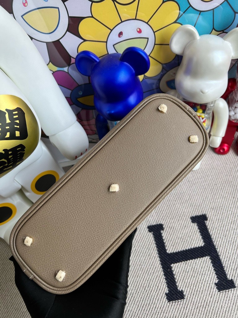 Hermès（爱马仕）Bolide 保龄球包 Epsom 原厂掌纹皮 ck18 大象灰 etoupe 金扣 25cm 顶级手缝