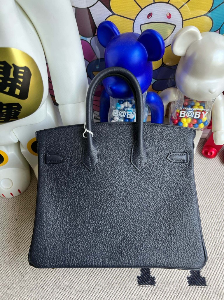 Hermès（爱马仕）Birkin 铂金包 原厂小牛皮 togo 2Z 午夜蓝 Blue nuit 金扣 25cm 顶级手缝