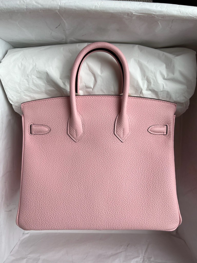 Hermès(爱马仕)Birkin 铂金包 togo 小牛皮 3Q粉 rose sakura 银扣 25cm 顶级手缝-拉尔森鳄鱼皮具定制 - 爱马仕包包官网 Hermès(爱马仕)Birkin 铂金包 togo 小牛皮 3Q粉 rose sakura 银扣 25cm 顶级手缝