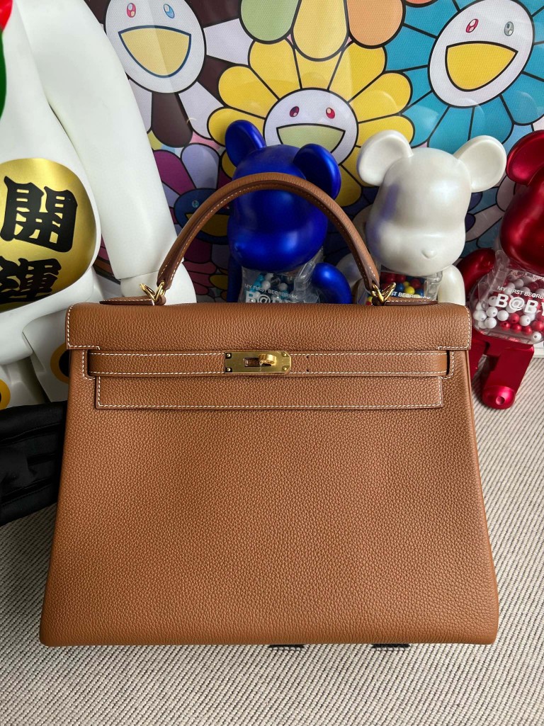 Hermès(爱马仕)Kelly 凯莉包 原厂小牛皮 togo ck37 金棕色 Gold 金扣 32cm 顶级手缝-拉尔森鳄鱼皮具定制 - 爱马仕包包官网 Hermès(爱马仕)Kelly 凯莉包 原厂小牛皮 togo ck37 金棕色 Gold 金扣 32cm 顶级手缝