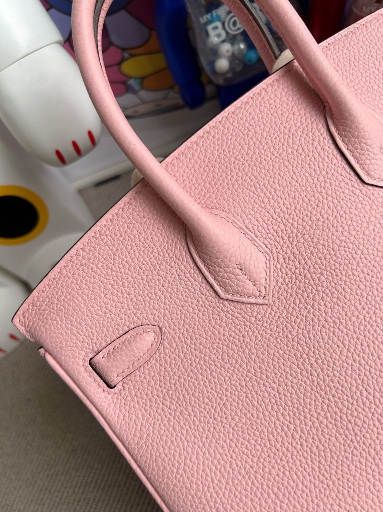 Hermès(爱马仕)Birkin 铂金包 togo 小牛皮 3Q粉 rose sakura 银扣 25cm 顶级手缝-拉尔森鳄鱼皮具定制 - 爱马仕包包官网 Hermès(爱马仕)Birkin 铂金包 togo 小牛皮 3Q粉 rose sakura 银扣 25cm 顶级手缝