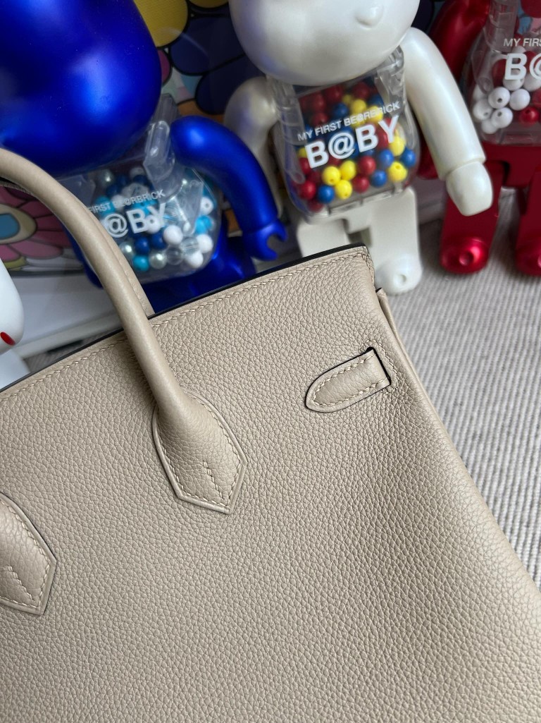 Hermès（爱马仕）Birkin 铂金包 原厂小牛皮 togo 斑鸠灰 rose gold 玫瑰金扣 25cm 顶级手缝