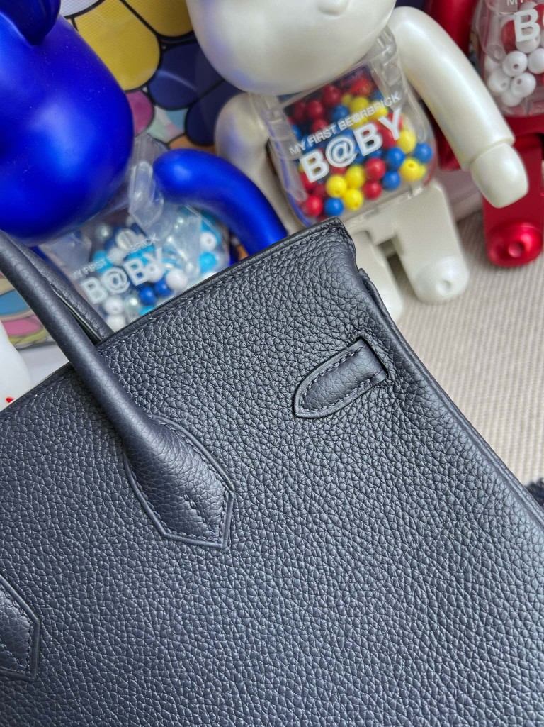 Hermès（爱马仕）Birkin 铂金包 原厂小牛皮 togo 2Z 午夜蓝 Blue nuit 金扣 25cm 顶级手缝