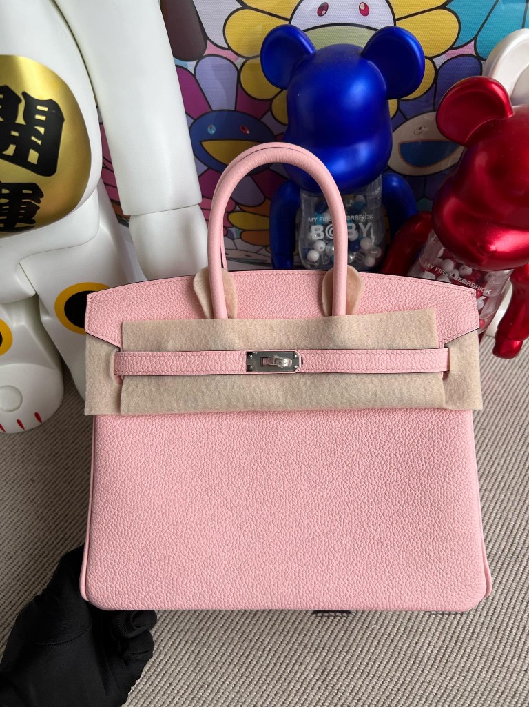 Hermès(爱马仕)Birkin 铂金包 togo 小牛皮 3Q粉 rose sakura 银扣 25cm 顶级手缝-拉尔森鳄鱼皮具定制 - 爱马仕包包官网 Hermès(爱马仕)Birkin 铂金包 togo 小牛皮 3Q粉 rose sakura 银扣 25cm 顶级手缝