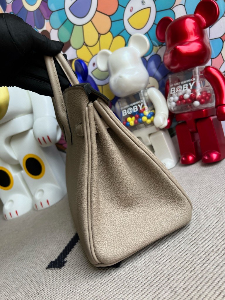 Hermès（爱马仕）Birkin 铂金包 原厂小牛皮 togo 斑鸠灰 rose gold 玫瑰金扣 25cm 顶级手缝