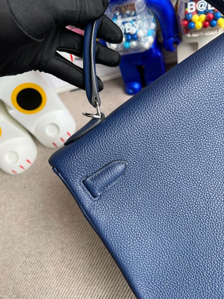 Hermès(爱马仕)Kelly 凯莉包 原厂小牛皮 togo 7k 宝石蓝 银扣 32cm 顶级手缝-拉尔森鳄鱼皮具定制 - 爱马仕包包官网 Hermès(爱马仕)Kelly 凯莉包 原厂小牛皮 togo 7k 宝石蓝 银扣 32cm 顶级手缝