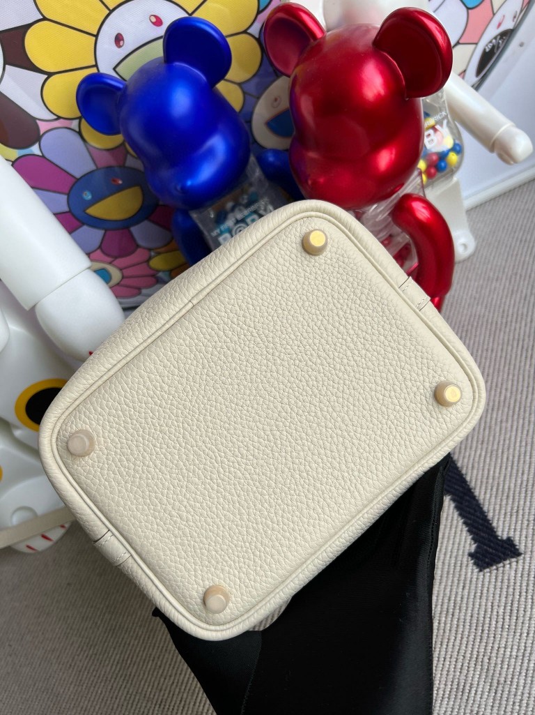 Hermès(爱马仕)Picotin 菜篮子 touch 奶昔白 雾面鳄鱼 金扣 18cm 顶级手缝-拉尔森鳄鱼皮具定制 - 爱马仕包包官网 Hermès(爱马仕)Picotin 菜篮子 touch 奶昔白 雾面鳄鱼 金扣 18cm 顶级手缝