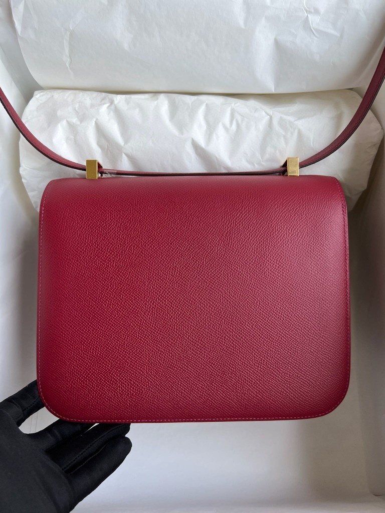 Hermès(爱马仕)Constance 康斯坦斯 Epsom 掌纹皮 K1 石榴红 Rouge grenat 金扣 24cm 顶级手缝-拉尔森鳄鱼皮具定制 - 爱马仕包包官网 Hermès(爱马仕)Constance 康斯坦斯 Epsom 掌纹皮 K1 石榴红 Rouge grenat 金扣 24cm 顶级手缝