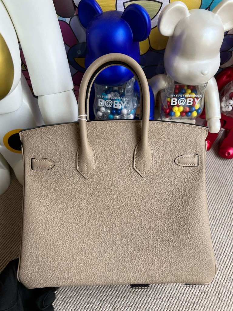 Hermès（爱马仕）Birkin 铂金包 原厂小牛皮 togo 斑鸠灰 rose gold 玫瑰金扣 25cm 顶级手缝