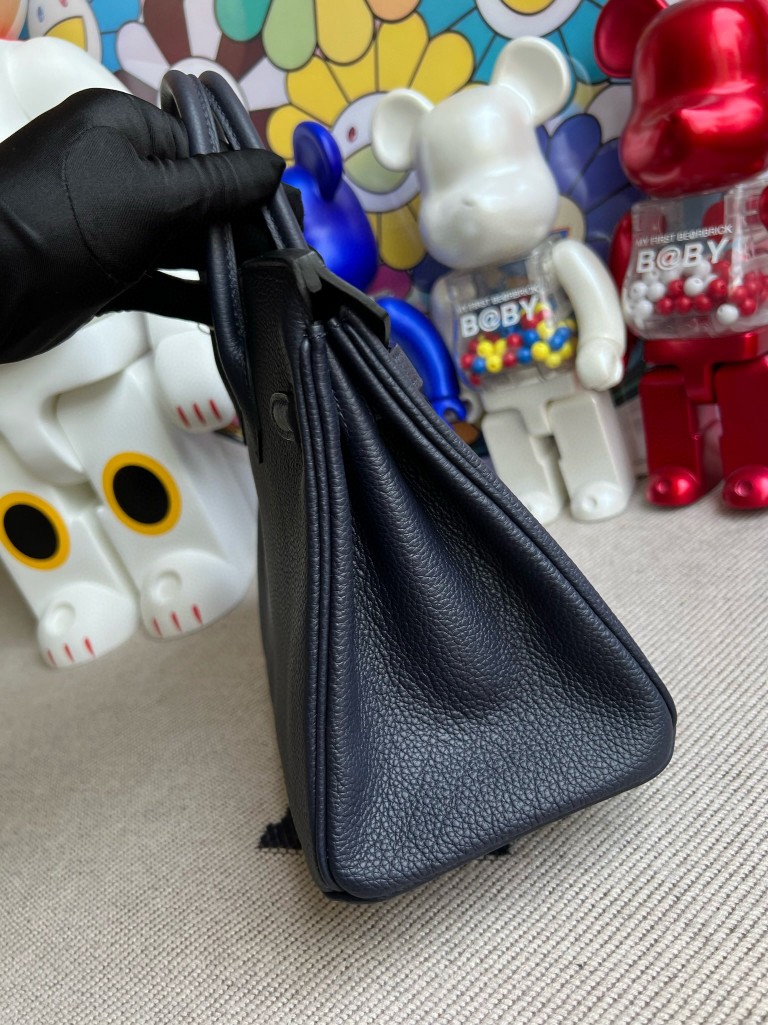 Hermès（爱马仕）Birkin 铂金包 原厂小牛皮 togo 2Z 午夜蓝 Blue nuit 金扣 25cm 顶级手缝