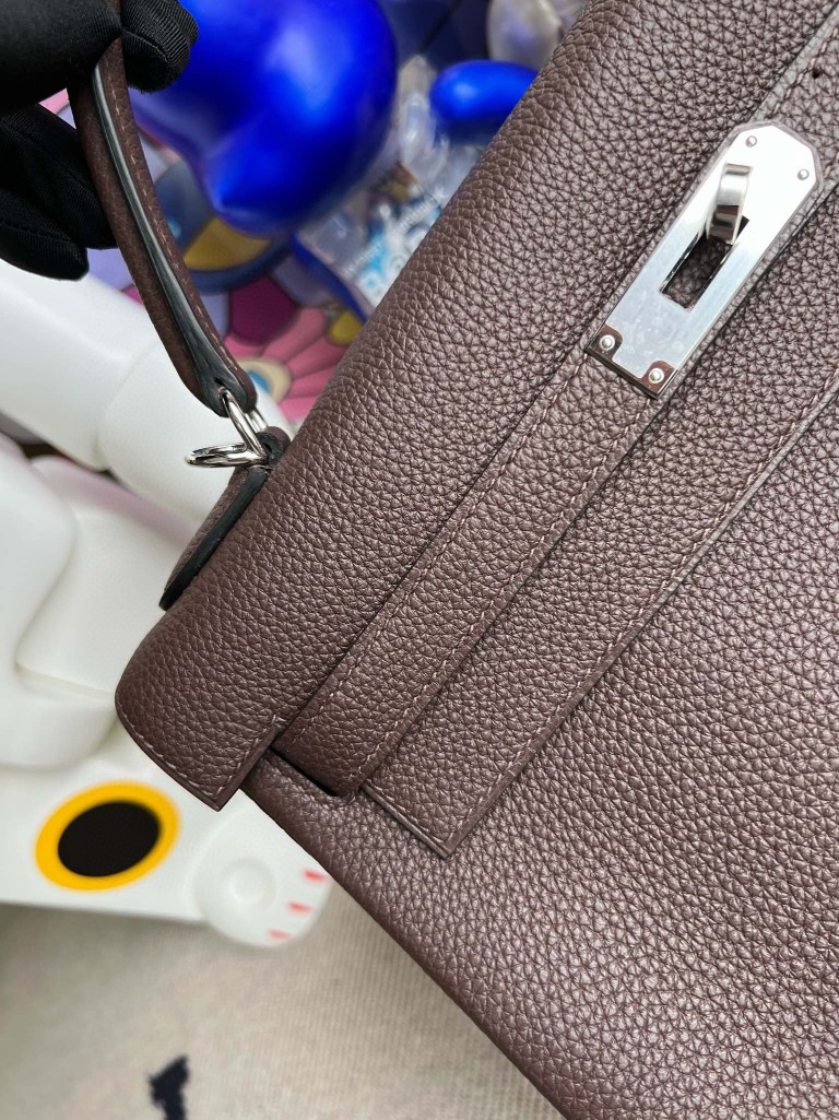 Hermès(爱马仕)Kelly 凯莉包 原厂小牛皮 togo 波尔多酒红 银扣 32cm 顶级手缝-拉尔森鳄鱼皮具定制 - 爱马仕包包官网 Hermès(爱马仕)Kelly 凯莉包 原厂小牛皮 togo 波尔多酒红 银扣 32cm 顶级手缝