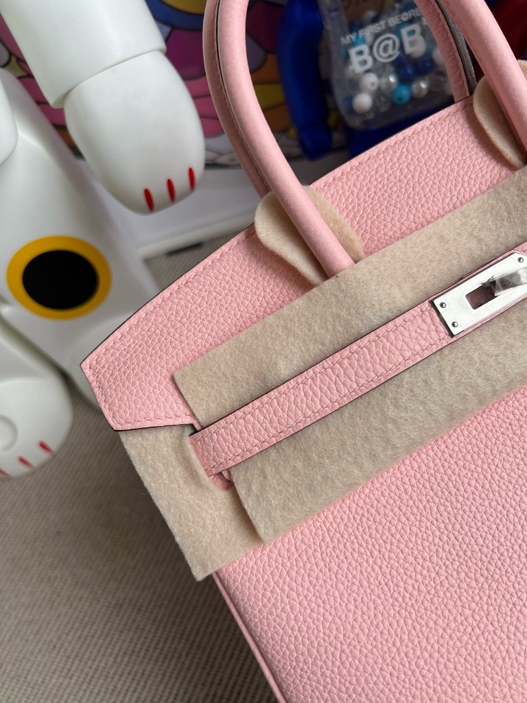 Hermès(爱马仕)Birkin 铂金包 togo 小牛皮 3Q粉 rose sakura 银扣 25cm 顶级手缝-拉尔森鳄鱼皮具定制 - 爱马仕包包官网 Hermès(爱马仕)Birkin 铂金包 togo 小牛皮 3Q粉 rose sakura 银扣 25cm 顶级手缝
