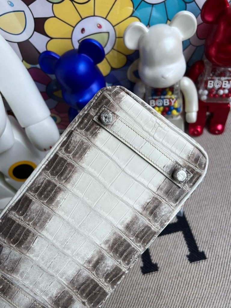 Hermès(爱马仕)Birkin 铂金包 雾面鳄鱼 Himalaya 喜马拉雅 银扣 25cm-拉尔森鳄鱼皮具定制 - 爱马仕包包官网 Hermès(爱马仕)Birkin 铂金包 雾面鳄鱼 Himalaya 喜马拉雅 银扣 25cm