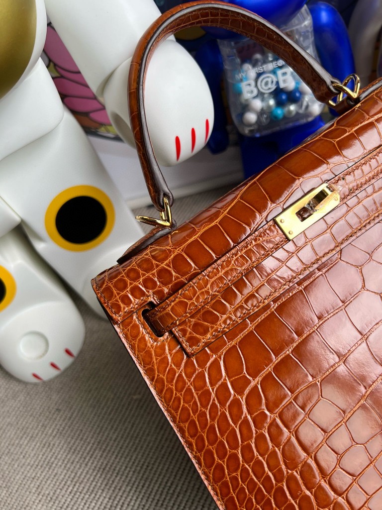 Hermès(爱马仕)Kelly 凯莉包 Alligator shiny 亮面鳄鱼 ck31 蜜糖棕 miel 金扣 25cm 顶级手缝-拉尔森鳄鱼皮具定制 - 爱马仕包包官网 Hermès(爱马仕)Kelly 凯莉包 Alligator shiny 亮面鳄鱼 ck31 蜜糖棕 miel 金扣 25cm 顶级手缝