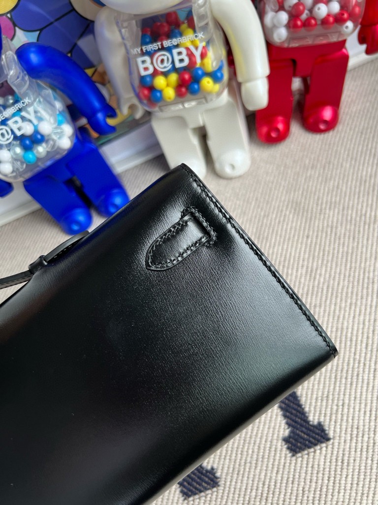 Hermès(爱马仕)Kelly cut Boxcalf 黑色 黑扣 So black 31cm-拉尔森鳄鱼皮具定制 - 爱马仕包包官网 Hermès(爱马仕)Kelly cut Boxcalf 黑色 黑扣 So black 31cm