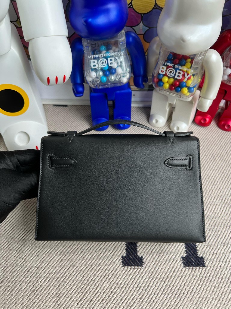 Hermès(爱马仕)Mini pochette Swift ck89 黑色 Noir 金扣 22cm 顶级手缝 手拿包 晚宴包-拉尔森鳄鱼皮具定制 - 爱马仕包包官网 Hermès(爱马仕)Mini pochette Swift ck89 黑色 Noir 金扣 22cm 顶级手缝 手拿包 晚宴包