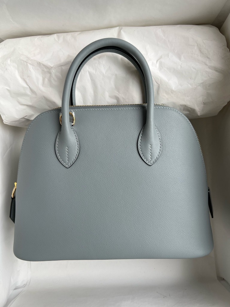 Hermès(爱马仕)Bolide 保龄球包 Evecolor J7 亚麻蓝 内拼 冰川蓝 金扣 25cm 顶级手缝-拉尔森鳄鱼皮具定制 - 爱马仕包包官网 Hermès(爱马仕)Bolide 保龄球包 Evecolor J7 亚麻蓝 内拼 冰川蓝 金扣 25cm 顶级手缝