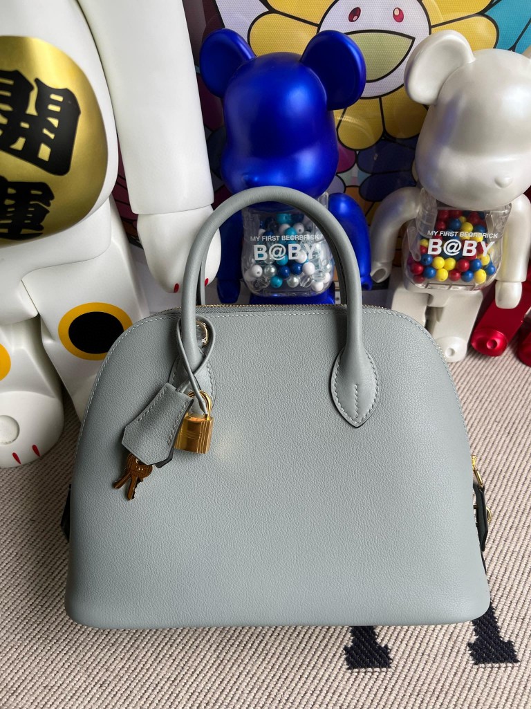Hermès(爱马仕)Bolide 保龄球包 Evecolor J7 亚麻蓝 内拼 冰川蓝 金扣 25cm 顶级手缝-拉尔森鳄鱼皮具定制 - 爱马仕包包官网 Hermès(爱马仕)Bolide 保龄球包 Evecolor J7 亚麻蓝 内拼 冰川蓝 金扣 25cm 顶级手缝