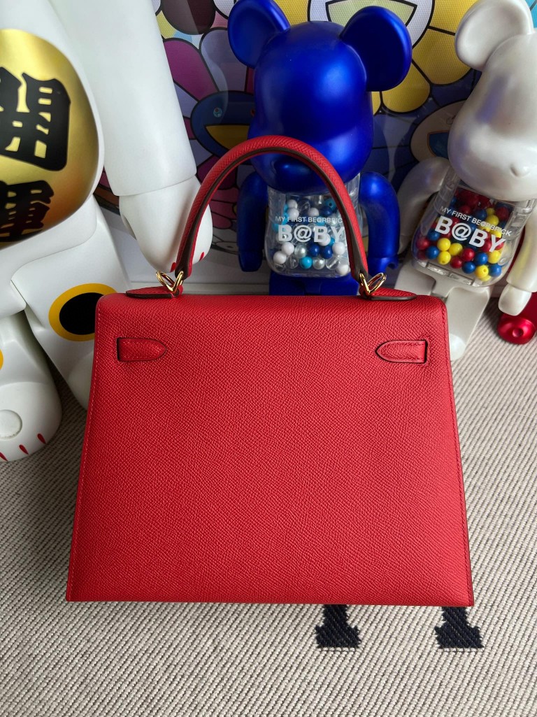 Hermès(爱马仕)kelly 凯莉包 原厂掌纹皮 Epsom Q5 国旗红 rouge casaque 金扣 25cm 顶级手缝-拉尔森鳄鱼皮具定制 - 爱马仕包包官网 Hermès(爱马仕)kelly 凯莉包 原厂掌纹皮 Epsom Q5 国旗红 rouge casaque 金扣 25cm 顶级手缝