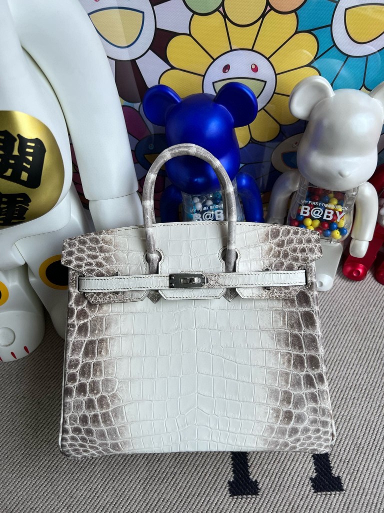 Hermès(爱马仕)Birkin 铂金包 雾面鳄鱼 Himalaya 喜马拉雅 银扣 25cm-拉尔森鳄鱼皮具定制 - 爱马仕包包官网 Hermès(爱马仕)Birkin 铂金包 雾面鳄鱼 Himalaya 喜马拉雅 银扣 25cm