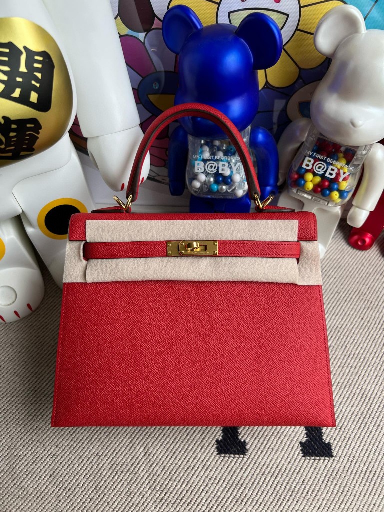 Hermès(爱马仕)kelly 凯莉包 原厂掌纹皮 Epsom Q5 国旗红 rouge casaque 金扣 25cm 顶级手缝-拉尔森鳄鱼皮具定制 - 爱马仕包包官网 Hermès(爱马仕)kelly 凯莉包 原厂掌纹皮 Epsom Q5 国旗红 rouge casaque 金扣 25cm 顶级手缝