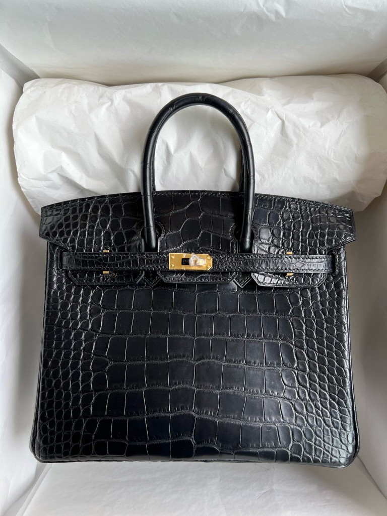 Hermès(爱马仕)Birkin 铂金包 Crocodile matt 雾面鳄鱼 ck89 黑色 noir 金扣 25cm 顶级手缝-拉尔森鳄鱼皮具定制 - 爱马仕包包官网 Hermès(爱马仕)Birkin 铂金包 Crocodile matt 雾面鳄鱼 ck89 黑色 noir 金扣 25cm 顶级手缝