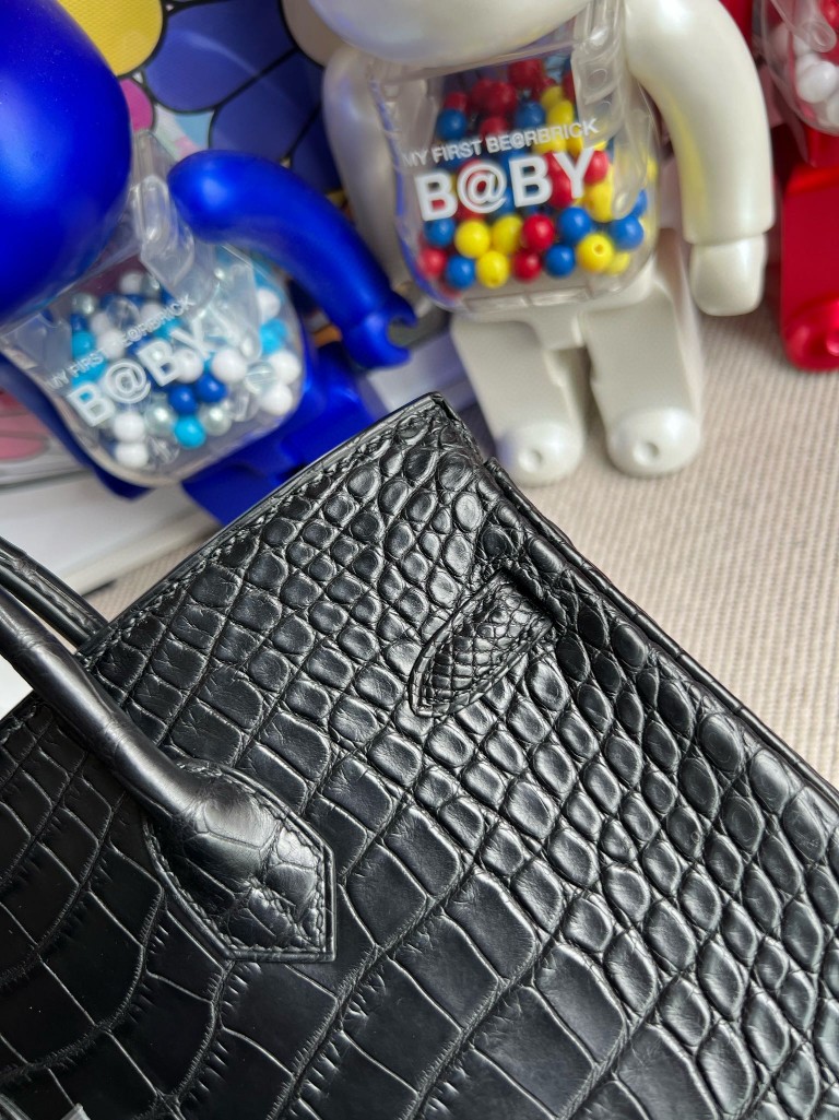 Hermès(爱马仕)Birkin 铂金包 Crocodile matt 雾面鳄鱼 ck89 黑色 noir 金扣 25cm 顶级手缝-拉尔森鳄鱼皮具定制 - 爱马仕包包官网 Hermès(爱马仕)Birkin 铂金包 Crocodile matt 雾面鳄鱼 ck89 黑色 noir 金扣 25cm 顶级手缝