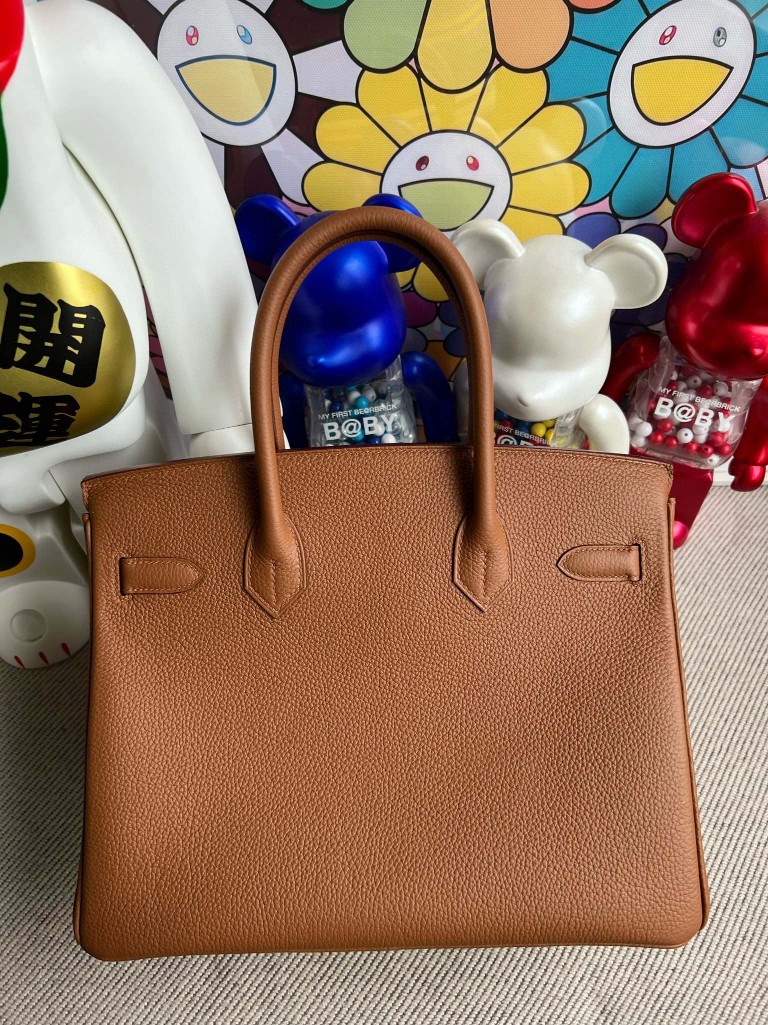 Hermès(爱马仕)Birkin 铂金包 原厂小牛皮 togo 金棕 双杠 琥珀黄 银扣 30cm 顶级手缝-拉尔森鳄鱼皮具定制 - 爱马仕包包官网 Hermès(爱马仕)Birkin 铂金包 原厂小牛皮 togo 金棕 双杠 琥珀黄 银扣 30cm 顶级手缝